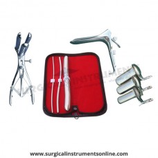 Hegar uterine dilator 3 pieces set,3-4, 5-6, 17-18, mathieu speculum, grave large, collin 3pcs